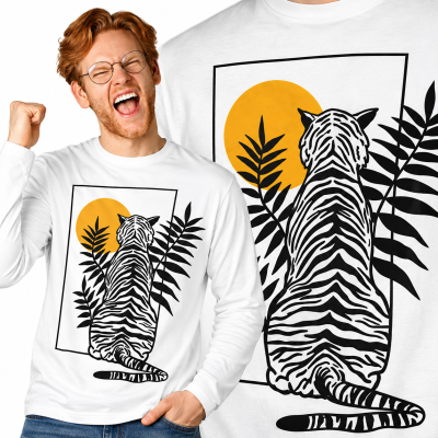 LONGSLEEVE ZWIERZĘTA  TIGRE MIRANDO